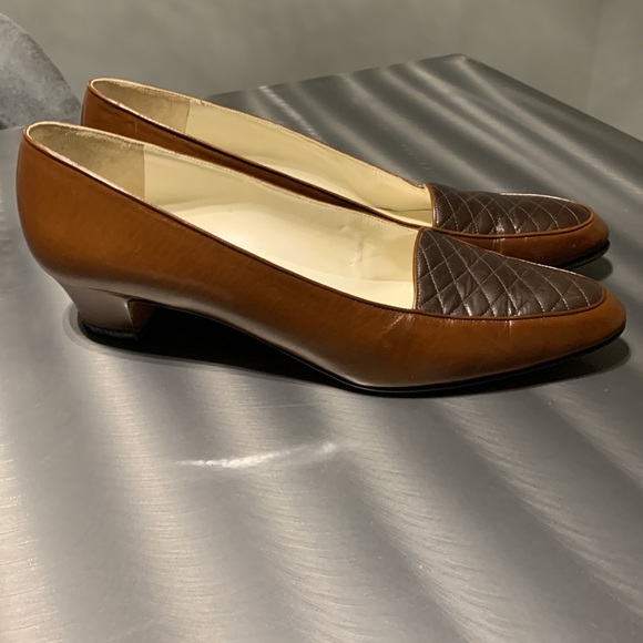 David Evins Brown Two Tone Quilted Loafer Size 9 AAA - Picture 5 of 14